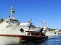 Ukrainian military ships docked in Sevastopol, Crimea