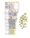 Ukrainian money. Current bills and coins