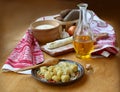 Ukrainian national lean meat dumplings Royalty Free Stock Photo