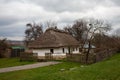 Ukrainian old, traditional house - always picturesque, white outside and inside