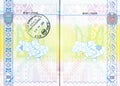 Ukrainian passport with stamp of Israel