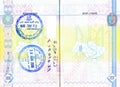 Ukrainian passport with stamps of Jordan