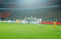 Ukrainian player Oleksandr KUCHER struck free-kick Royalty Free Stock Photo