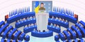 Ukrainian president speaks news conference during plenary session in european Parliament russian invasion of Ukraine
