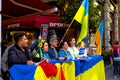 Ukrainian protesters protest the Russian invasion in Istanbul