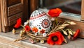 Ukrainian Pysanky Egg Mockup Royalty Free Stock Photo