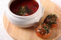 Ukrainian Red Borsch soup Royalty Free Stock Photo