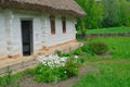 Ukrainian rural house with a straw roof