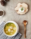 Ukrainian and Russian national dish Pelmeni dumplings with meat