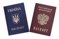 Ukrainian and Russian passports