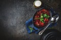 Ukrainian Russian soup borsch Royalty Free Stock Photo