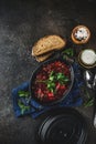 Ukrainian Russian soup borsch Royalty Free Stock Photo