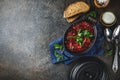 Ukrainian Russian soup borsch Royalty Free Stock Photo