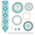 Ukrainian, Slavic, Belarusian traditional seamless folk embroidery pattern Royalty Free Stock Photo