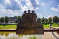 Ukrainian soldiers mini sculpture in Uzhhorod