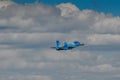 Ukrainian SU-27 display during Radom Air Show 2013 Royalty Free Stock Photo