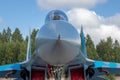 Ukrainian Sukhoi Su-27 fighter jet at Siauliai Air Base