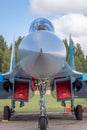 Ukrainian Sukhoi Su-27 fighter jet at Siauliai Air Base