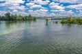 Ukrainian summer landscape with Dnepr river