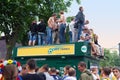 Ukrainian, Swedish and English fans in the fanzone Royalty Free Stock Photo