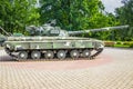 Ukrainian tank t-64 in the park as exponat. Kyiv Royalty Free Stock Photo