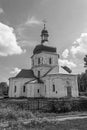Ukrainian town Sedniv. Church of the Holy Resurrection, built in cossack baroque style Royalty Free Stock Photo