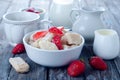 Ukrainian traditional lazy dumplings with cottage cheese.