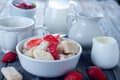 Ukrainian traditional lazy dumplings with cottage cheese.