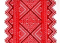 Ukrainian traditional national red and black ornament embroidery