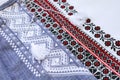 Ukrainian traditional shirts embroidery clothing vishivanka. Copy space Royalty Free Stock Photo