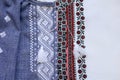 Ukrainian traditional shirts embroidery clothing vishivanka. Copy space Royalty Free Stock Photo