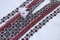 Ukrainian traditional shirts embroidery clothing vishivanka. Copy space Royalty Free Stock Photo