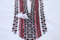 Ukrainian traditional shirts embroidery clothing vishivanka. Copy space Royalty Free Stock Photo