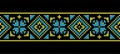 Ukrainian vector ornament in yellow and blue colors