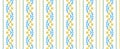 Ukrainian vector seamless fashion pattern. Decoration in blue and yellow color. Ukrainian vertical stripes fashion