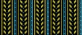 Ukrainian vector seamless fashion pattern. Decoration in blue and yellow color. Ukrainian vertical stripes fashion
