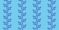 Ukrainian vector seamless fashion pattern, ornament, border. Decoration in blue cornflower, bluet, bluebottle color