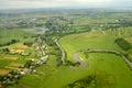 Ukrainian village - aerial view. Royalty Free Stock Photo