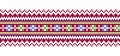 Ukrainian vyshyvanka geometric vector ornament, border, pattern. Ukrainian colorful vyshyvanka embroidery in burgundy