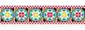 Ukrainian vyshyvanka geometric vector ornament, border, pattern. Ukrainian colorful vyshyvanka embroidery. Pixel art