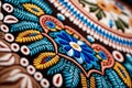 ukrainian vyshyvanka, handmade embroidery on fabrics with colored patterns Generative AI