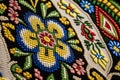 ukrainian vyshyvanka, handmade embroidery on fabrics with colored patterns Generative AI