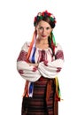 Ukrainian woman in national costume Royalty Free Stock Photo