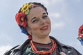 Ukrainian women in national costumes take part in the Ethno-eco festival Kolodar in city Slavuta, Ukraine