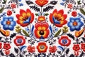 Ukrainian Womens National Embroidery On White Background. Close-Up.. Generative AI