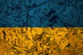 Ukrainian yellow-blue flag support Ukraine. No War, stop russia, pray for peace