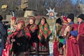 Ukrainians in national costumes during the celebration of Orthodox Christmas.