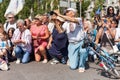 Ukrainians at a parade of veterans, volunteers, and relatives of soldiers who participated in the war in eastern Ukraine during