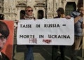 Ukranina protest in Duomo Square Milan