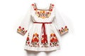 Ukrasin Womens Embroidery Dress On White Background. Generative AI